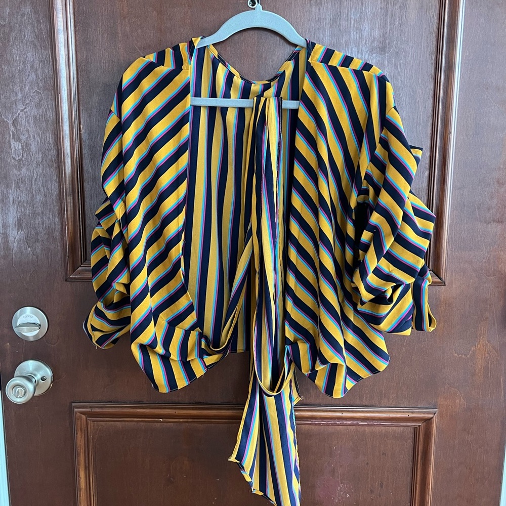 Striped wrap top | Multi-colored top| Women’s Small | Do + Be